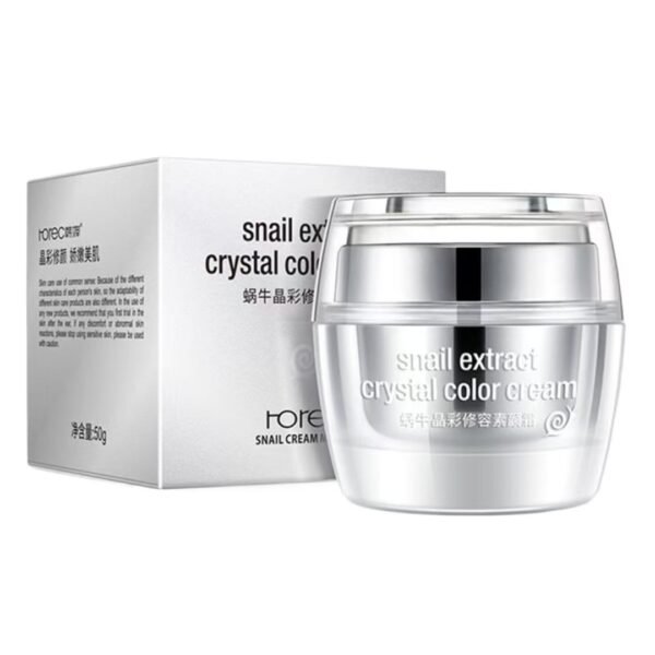 Snail Extract Crystal Color Cream – The Ultimate 2-in-1 Face Cream & Brightening Primer (50g)